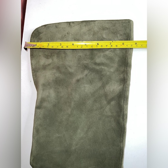 $795 Women’s L'AGENCE Charlotte Olive Green Suede Over-The-Knee Boots Sz 39.5 - Picture 8 of 8